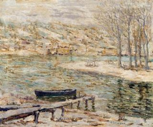 River Scene–Boat and Trees