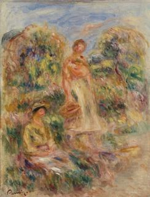 Pierre-Auguste Renoir — Standing Woman and Seated Woman in a Landscape (Une femme debout et une femme assise dans un paysage)