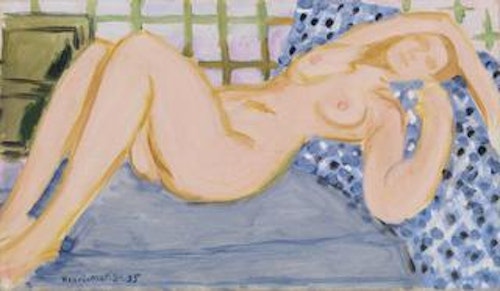Nude on a Blue Couch (Nu au divan bleu)