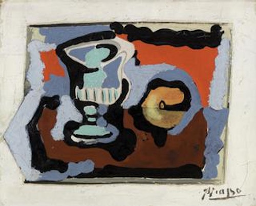 Still Life - Glass and Peach
