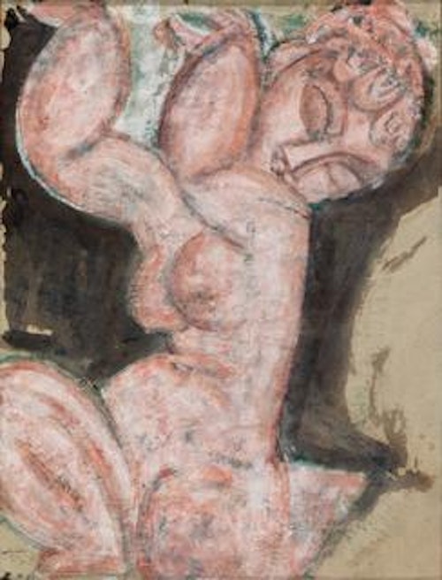 Pink Nude—Caryatid (recto); Caryatid (verso)