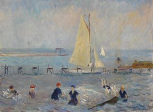 William Glackens — Seascape with Six Bathers, Bellport