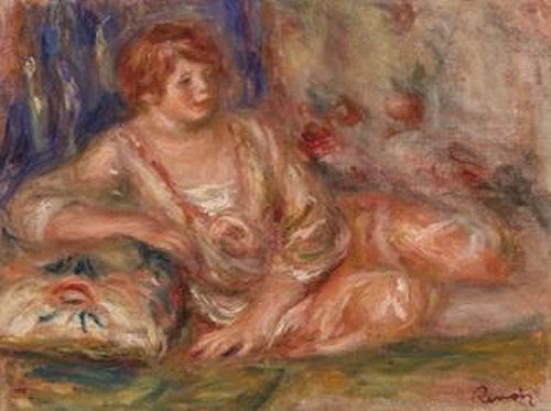 Andrée in Pink, Reclining (Andrée en rose étendue)