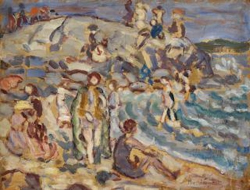 Beach Scene and Hill
