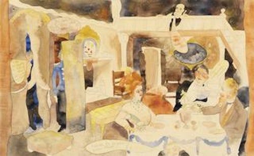 Lulu and Alva Schön at Lunch