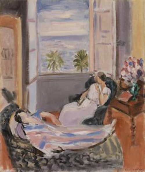 Interior with Two Figures, Open Window (Intérieur avec deux figures, fenêtre ouverte)