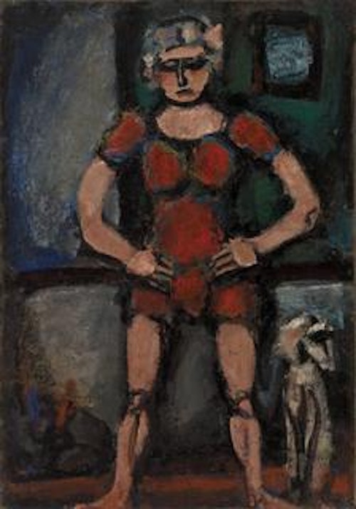 Acrobat with Two Dogs (Clown)