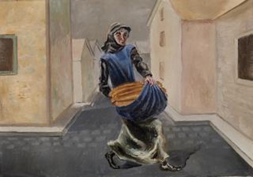 Woman Carrying Bread