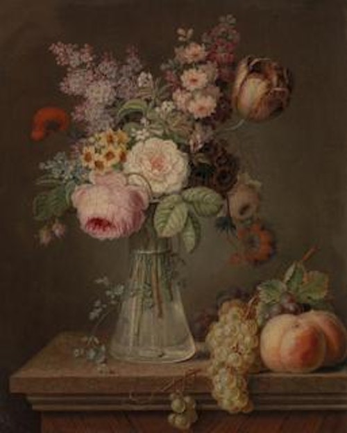 Flower Piece in Glass Vase