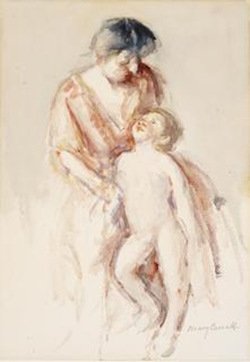 Woman with Nude Boy at Her Left