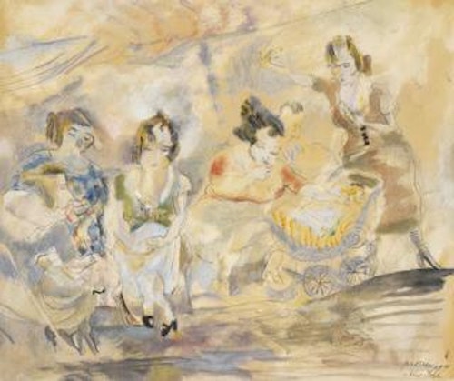 Woman with Baby Carriage