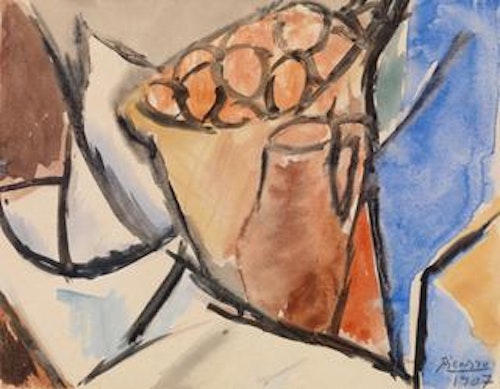 Still Life with Basket of Fruit and Jug