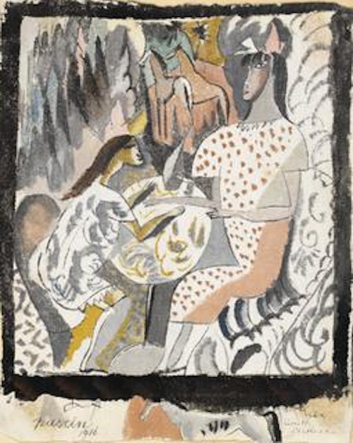 Two Women at a Circular Table