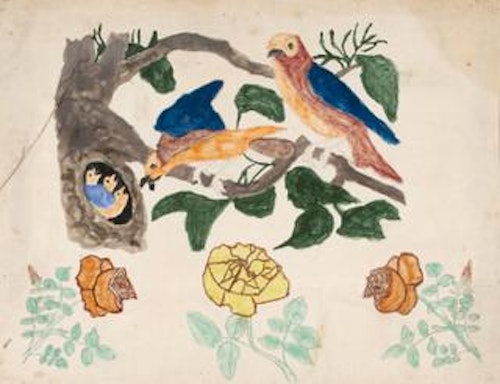 Three Roses and Bird's Family