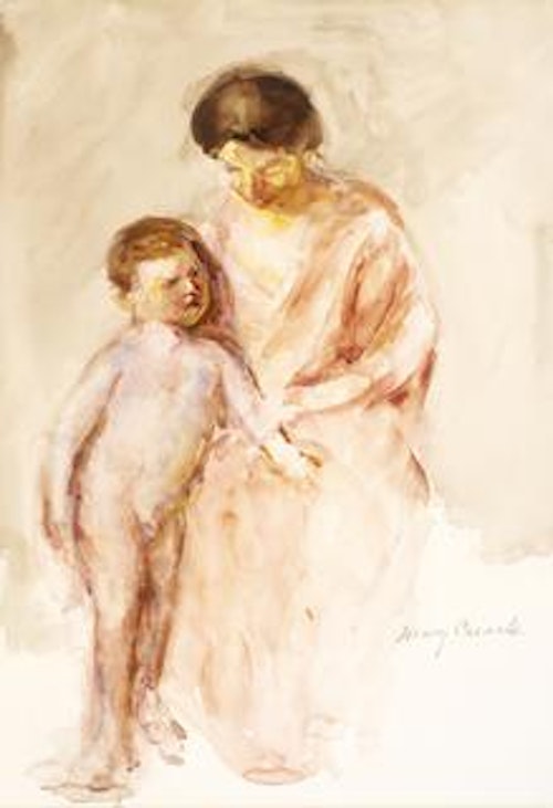 Woman with Nude Boy at Her Right