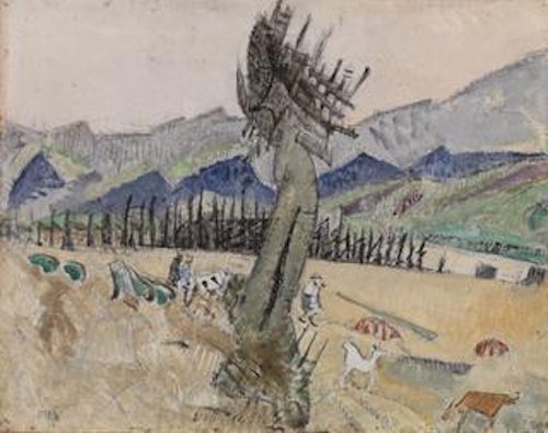Landscape (Trees and Goats)