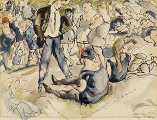 Figures on Beach, Coney Island