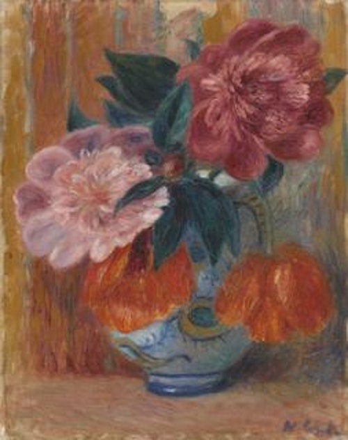 Tulips and Peonies in Pitcher