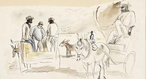 Negroes and Two Carts
