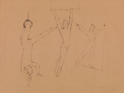 Three Trapeze Performers
