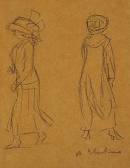 Two Women Facing in Different Directions