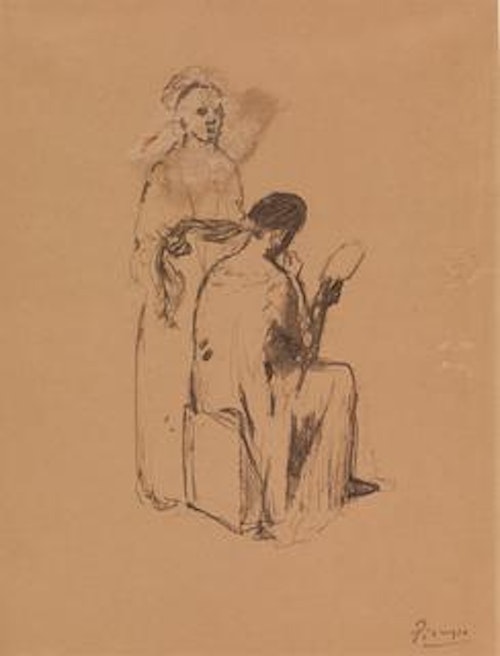 Woman Combing Hair of Another Woman