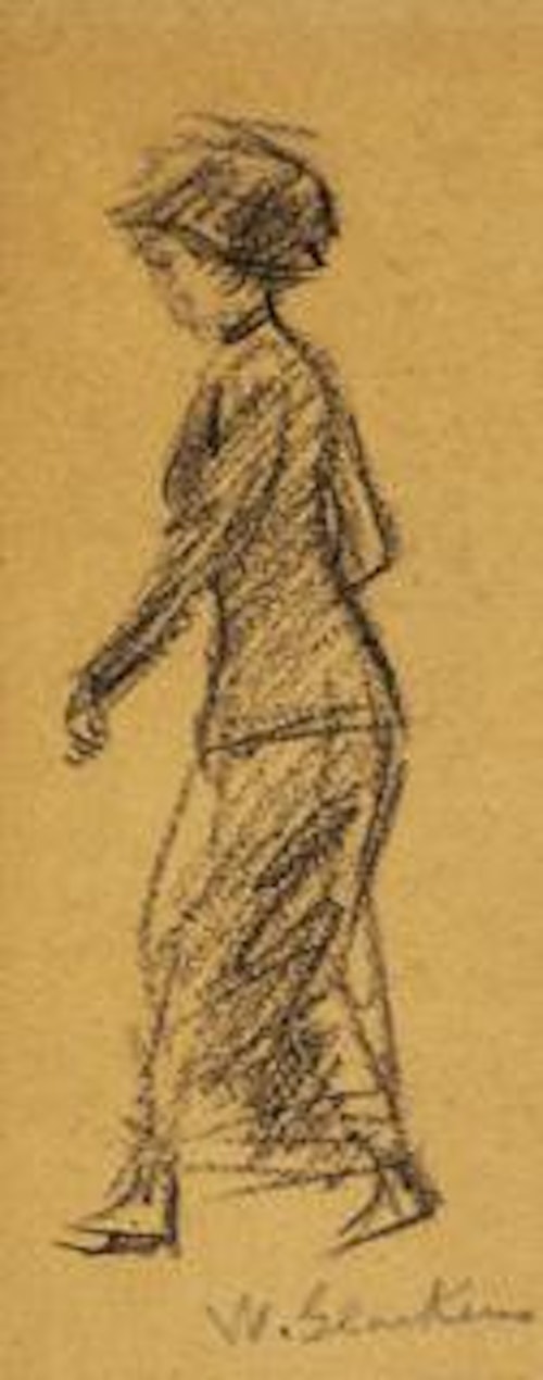 Woman Walking to the Left