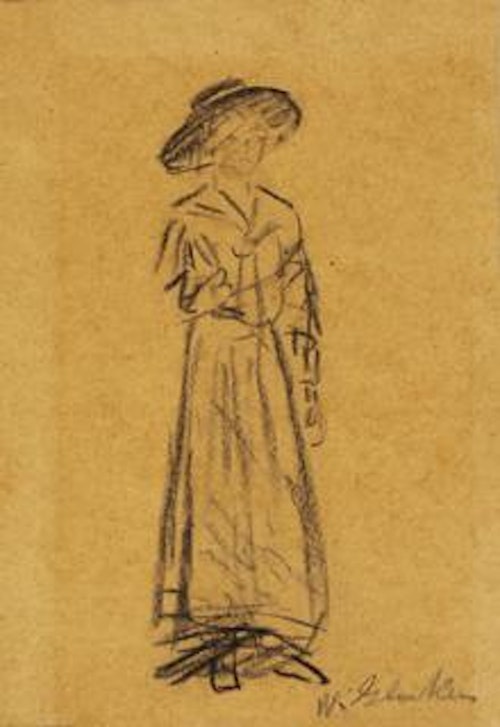 Woman with Broad-Brimmed Hat