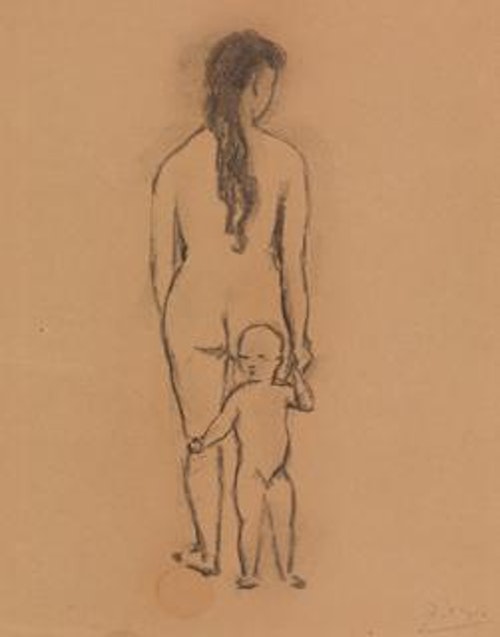 Nude Woman and Child