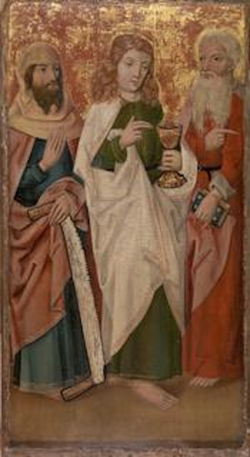 Three Apostles with Cross-Cutter, Chalice and Book