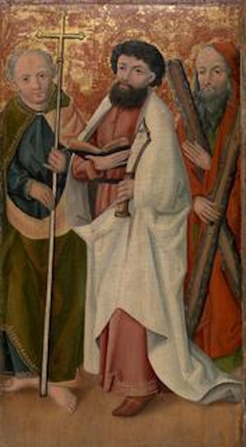 Three Apostles with Scepter, Scimitar and Cross