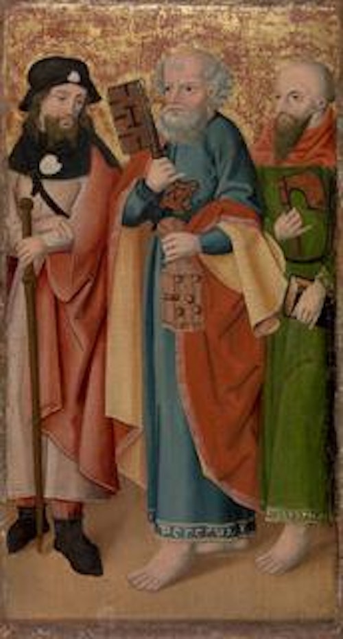 Three Apostles with Stick, Key and Axe